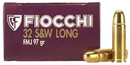 32 S&W Long 97 Grain Full Metal Jacket 50 Rounds Fiocchi Ammunition