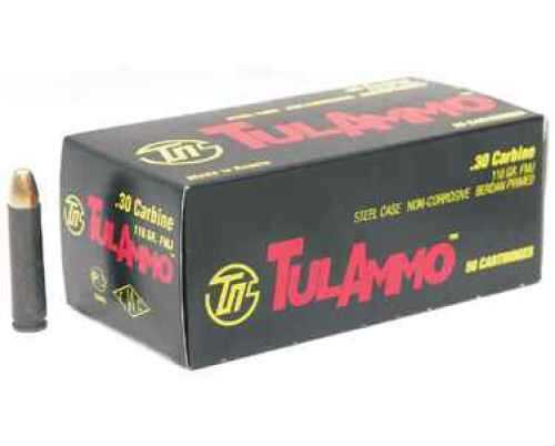 30 Carbine 110 Grain Full Metal Jacket 50 Rounds TULA Ammunition