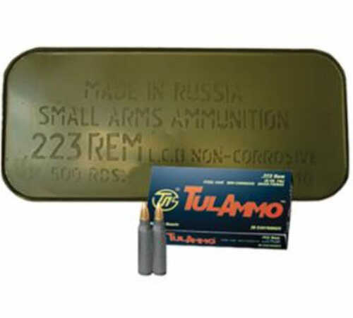 223 Rem 55 Grain Full Metal Jacket 500 Rounds TULA Ammunition 223 Remington