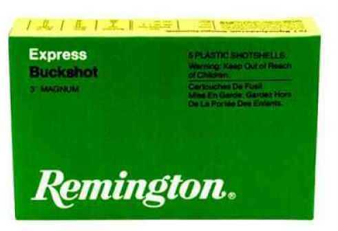 12 Gauge 3" Lead 00 Buck  15 Pellets 5 Rounds Remington Shotgun Ammunition