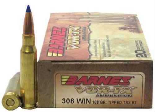 308 Winchester 168 Grain Ballistic Tip 20 Rounds Barnes Ammunition