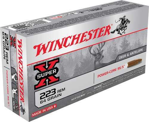 223 Rem 64 Grain Copper 20 Rounds Winchester Ammunition 223 Remington