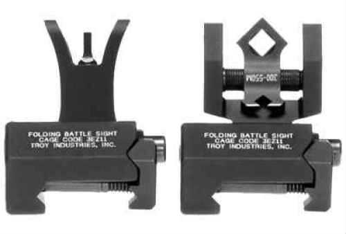 Troy SSIGIARSMBT BattleSight Micro Set HK Front/Round Rear Weapons w/Raised Top Rail Picatinny Mount Aluminum Black