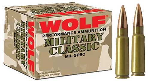 7.62X54mm Russian 174 Grain Full Metal Jacket 500 Rounds Wolf Ammunition