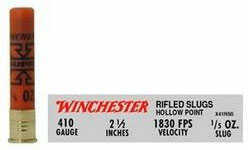 410 Gauge 2-1/2" Copper Slug  1/4 oz 15 Rounds Winchester Shotgun Ammunition