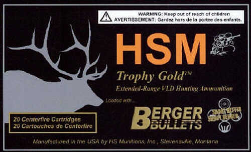 300 Weatherby Mag 168 Grain Hollow Point 20 Rounds HSM Ammunition Magnum