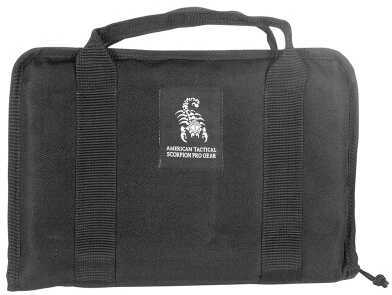 ATI SC01002B Scorpion Pro Gear Pistol Bag Gun Case 12"X8" Canvas Black