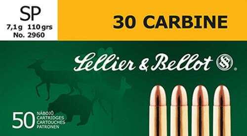30 Carbine 110 Grain Soft Point 50 Rounds Sellior & Bellot Ammunition