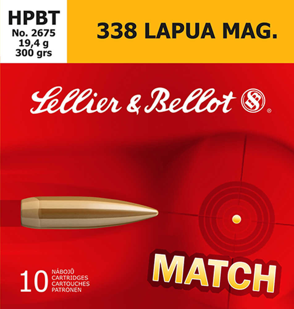 338 Lapua Mag 300 Grain Hollow Point 10 Rounds Sellior & Bellot Ammunition Magnum