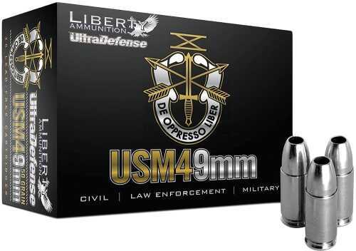 Liberty Civil Defense 9mm Nick-Plated Lead Free 50 Gr Ammo 20 Round Box