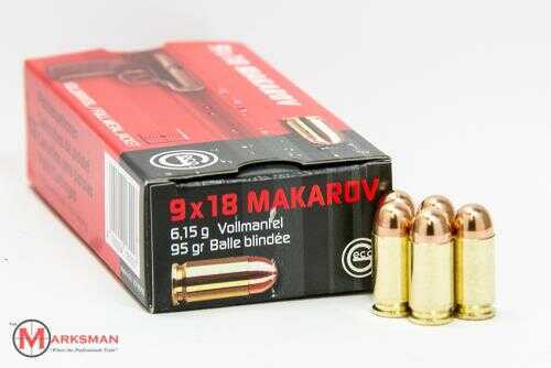 9mm Makarov 95 Grain Full Metal Jacket 50 Rounds RUAG Ammunition