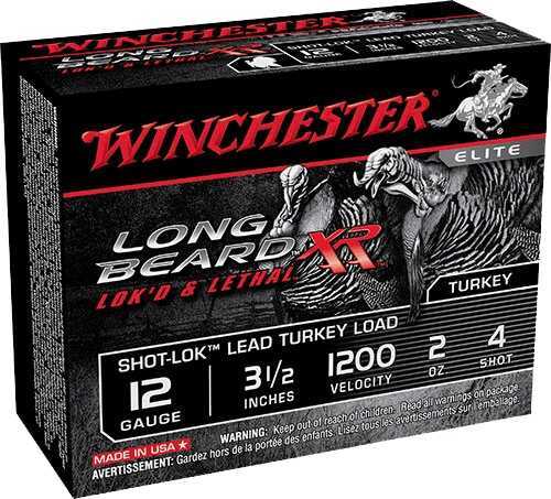 12 Gauge 3-1/2" Lead #4  2 oz 10 Rounds Winchester Shotgun Ammunition