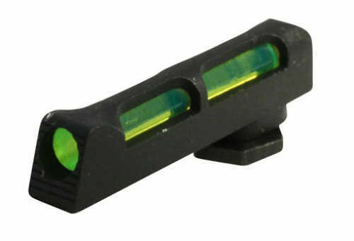 Hiviz GL2014 LiteWave Compatible with All for Glock Fiber Optic Green/Red/White Front Black Steel Frame