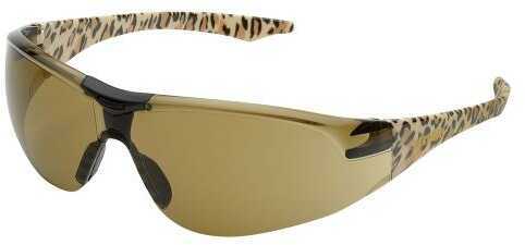 Elvex Leopard Print Frame Brown Tint Shooting Glasses Md: SG18BRLEO