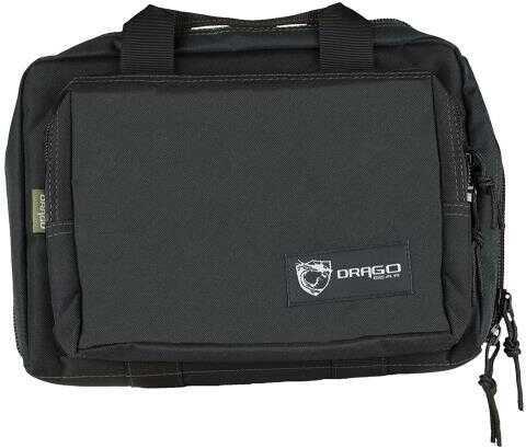 Drago Gear 12315BL Double Pistol Case 600D Polyester 12.5" x 9.5" x 4.5" Black