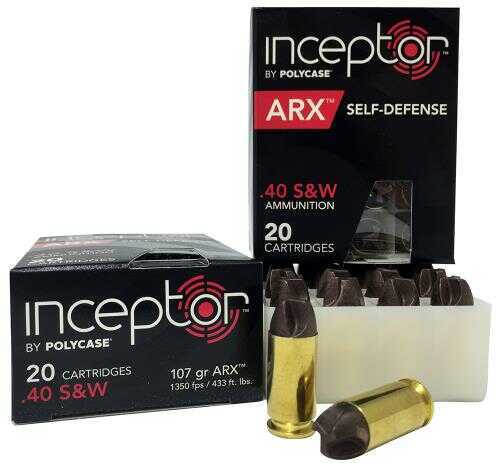 40 S&W 107 Grain Full Metal Jacket 20 Rounds PolyCase Ammunition