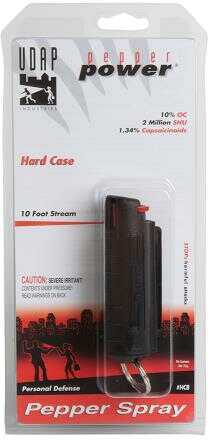 UDAP Hard Case Pepper Spray .5Oz Key Chain Black HCB