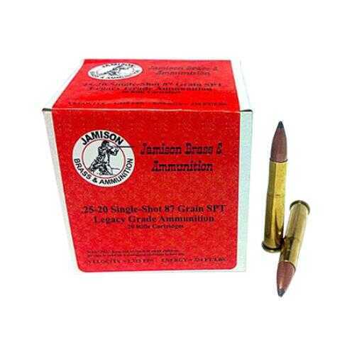 25-20 Win 87 Grain Jacketed Soft Point 20 Rounds Jamison Ammunition Winchester