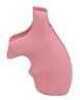 Hogue 61007 Rubber Bantam with Finger Grooves Grip S&W J Frame w/Round Butt Pink