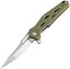 Artisan Bombardier Folder 3.54 in D2 Blade Green G-10