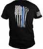 Printed Kicks Thin Blue Line Bttl Flg Men's Tshirt Black Sml