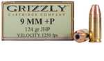 9mm Luger 124 Grain Hollow Point 20 Rounds grizzly Ammunition