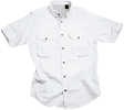 Short Sleeve White Poplin Fishing Shirt Size Large