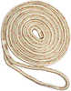 New England Ropes 3/4" x 35' Nylon Double Braid Dock Line - White/Gold w/Tracer