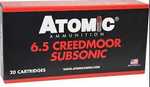 6.5 Creedmoor 129 Grain Hollow Point 20 Rounds Atomic Ammunition