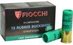 12 Gauge 2-3/4" Rubber 00 Buck  15 Pellets 10 Rounds Fiocchi Shotgun Ammunition