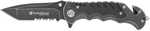 Smith & Wesson Knives SWBG10SCP Border Guard 3.50" Folding Part Serrated Stainless Steel Blade 4.80" Aluminum/G10 Handle