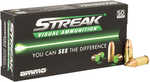 Ammo Inc 9124TMCSTRKGRN50 Streak Visual (Green) 9mm 124 Gr Total Metal Case (TMC) 50 Per Box/20 Cs