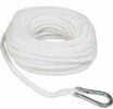 Boater Sports Anchor Line 1/4X100ft W/Hook Poly Hollow Braid Md#: 52996