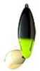 Bomber Who Dat RattlIn Spin Spoon 2 3/4In 7/8Oz Black/Chartreuse Md#: BSWWRSB3396