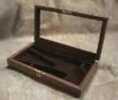 Glass Top Walnut Display Case for Colt Army or Navy Cap and Ball Revolvers.