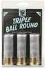 Reaper Defense Triple Ball Round 12 Gauge 2-3/4" 72 Caliber Rubber Balls 3 Pellets 3 Rounds Shotshell Ammunition