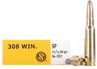 Sellier & Bellot Rifle Ammunition .308 Win 180 Gr SP  - 20/Box