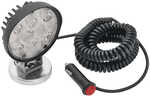 Wesbar Round Auxiliary LED Work Light w/19' Coiled Cord & Magnetic Base