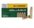 30 Carbine 110 Grain Full Metal Jacket 50 Rounds Sellior & Bellot Ammunition