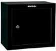 15" Steel Pistol/Ammo Cabinet Black High Gloss Finish With Silver accents - Exterior: 17" X 10" California DOJ