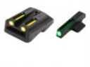 Truglo TG-TG131Nt1Y TFO Square Green Front/U-Notch Yellow Rear Tritium/Fiber Optic Nitride Fortress Frame For 1911 W/Nov