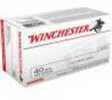 40 S&W 165 Grain Full Metal Jacket 100 Rounds Winchester Ammunition
