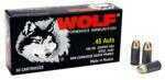 45 ACP 230 Grain Full Metal Jacket 50 Rounds Wolf Ammunition