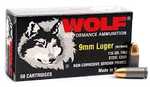 9mm Luger 115 Grain Full Metal Jacket 50 Rounds Wolf Ammunition