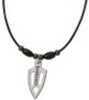 Little D Large Bowhunter Broadhead Pendant Necklace W/Black Bone 20" 1 1/2"X3/4"