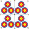 Arrowmat XL Foam Target Face Multi 3-Spot 34 in.x Model: AM3S34