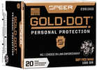 Link to 327 Federal Mag 100 Grain Gold Dot Hollow Point 20 Rounds By CCI ITEM DESCRIPTION  now offers the CCI 327 Federal Mag 100 Grain Gold Dot Hollow Point in a convenient 20 Round box. The Speer 327 Fed Mag bullets now feature Uni-Cor technology that has a perfectly uniform jacket. The 100gr Gold Dot HP is perfect for the average velocities experienced from shorter barreled handguns. These Gold Dot bullets are trusted by many law enforcement agencies and now you can carry them as well. The unique hol