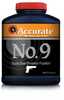 Link to Accurate No. 9 Smokeless Powder (1 Lb) by WESTERN & ACCURATE POWDERAccurate No. 9 is a double-base and spherical powder that is ideal for high power loads in traditional magnums such as the 357 Mag and 41 Rem Mag and 44 Rem Mag. It is particularly well suited to the 357 Sig and 10mm Auto and providing high velocities and excellent case-fill. No. 9 can also be used with large magnums such as the 460 S&W and 500 S&W for economical target loads. Made in the USA.