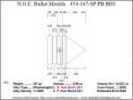 Bullet Mold 2 Cavity Aluminum .454 caliber Plain Base 167gr with Spire point profile type. light Himmelwright