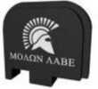 Bastion Slide Back Plate Molon Labe Black and White Fits Glock 43 BASGL-043-BW-SMOLON